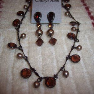 Cheryl Reis Fashion Jewelry  Necklace and Earring Set